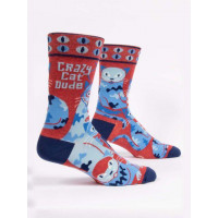 Crazy Cat Dude Men's Socks